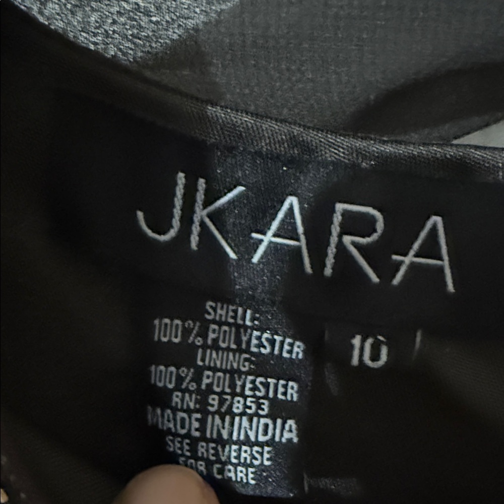 J Kara Black Maxi Dress with Embellished Bodice - Picture 3 of 8